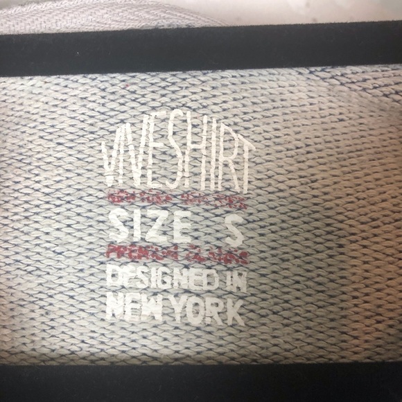 Vive Shirt Hoodie Sweatshirt Blue Front Pocket Sm - Picture 4 of 4